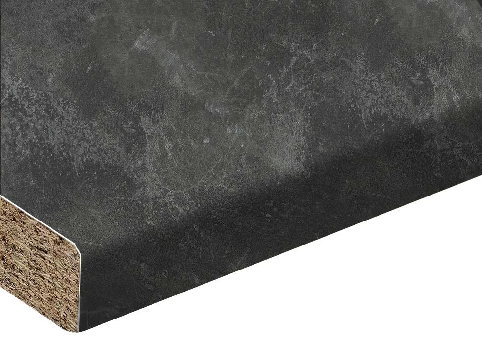 Стільниця кухонна з текстурою під камень Бетон Чорний • товщина 38 мм