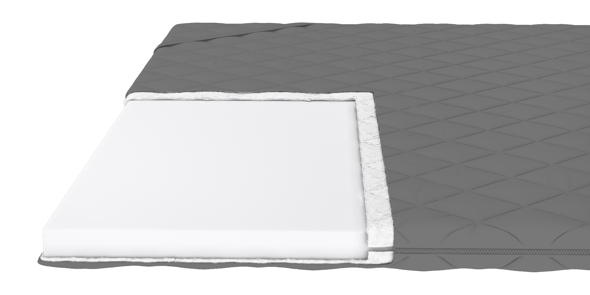 Тонкий матраc-топпер Vitalis Linen 150x190 см