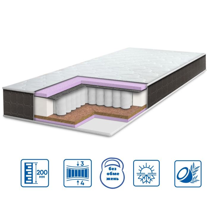 Ортопедичний матрац Eurosleep Brave Spring 2в1 150х190 см