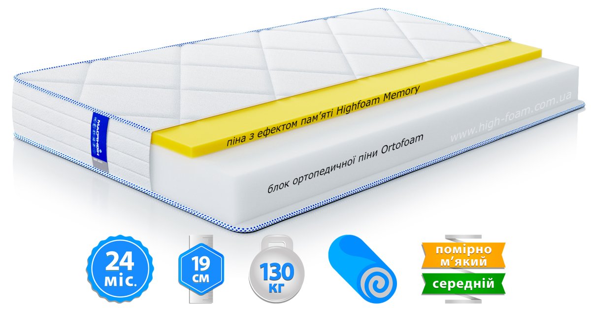 Ортопедичний матрац HighFoam Obeliks Teos 140x190