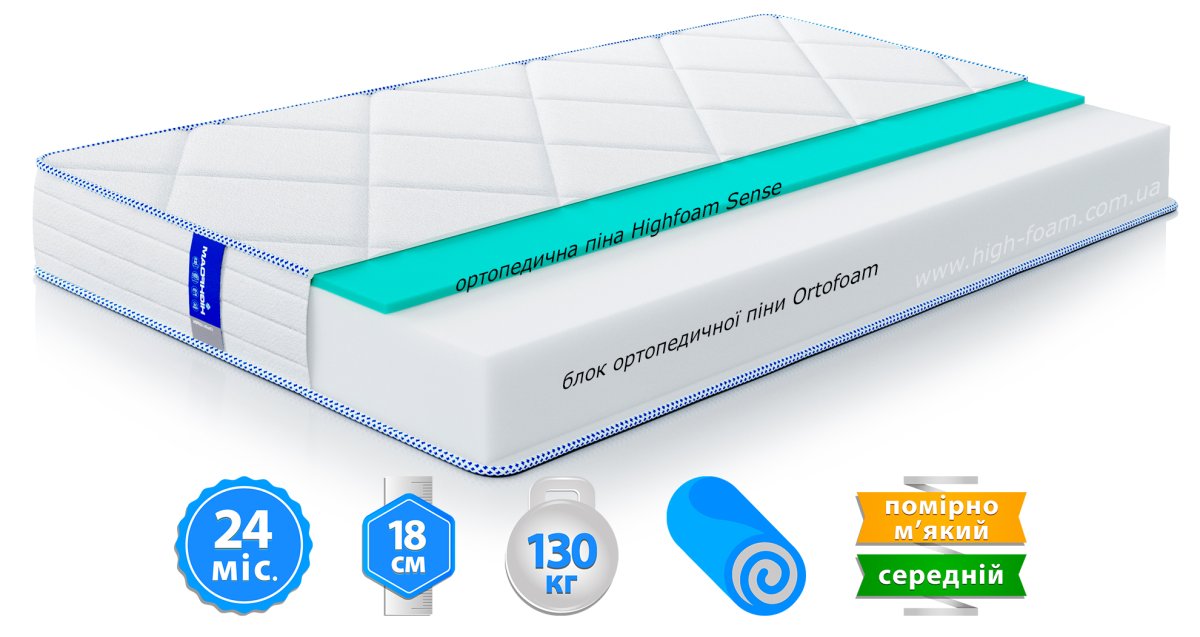 Ортопедичний матрац HighFoam Obeliks Lupen 80x200