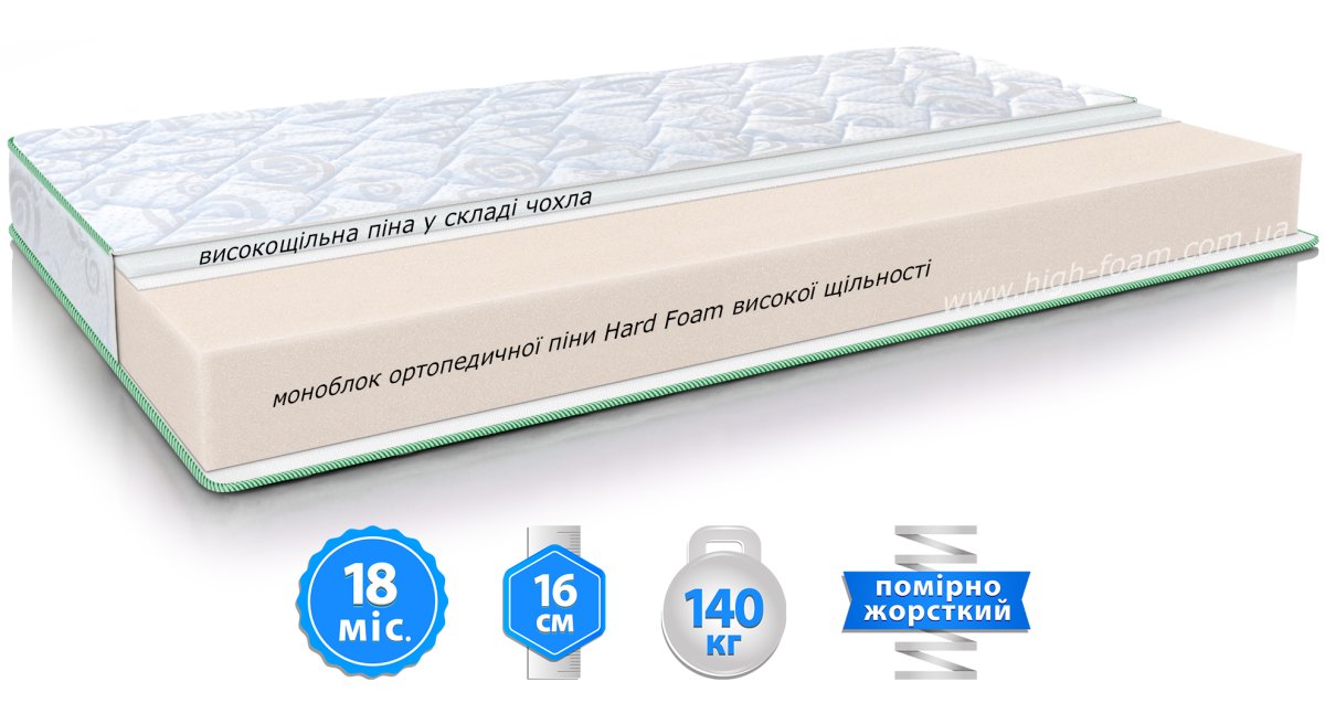 Ортопедический матрас HighFoam Faino Zory 160x200