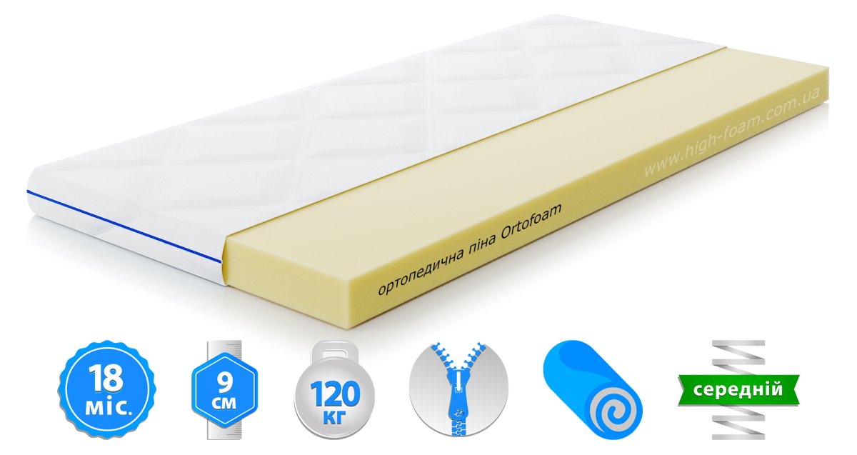 Ортопедический матрас HighFoam Largo Super Slim 140x190