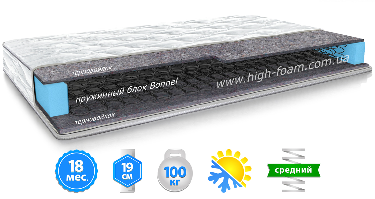 Ортопедический матрас HighFoam Largo Lite 180x190