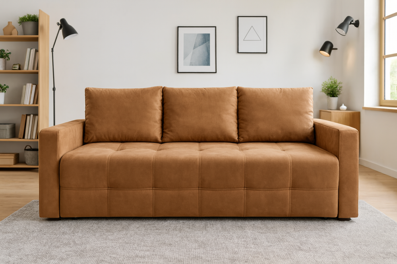 Диван NORMAN (2200х1050), 1500х1900, єврокнижка, Аляска 01, 1 кат.