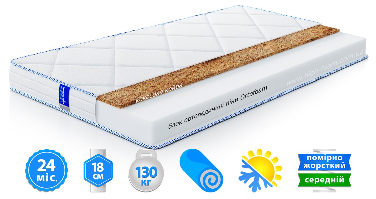 Ортопедичний матрац HighFoam Obeliks Elios 80x200