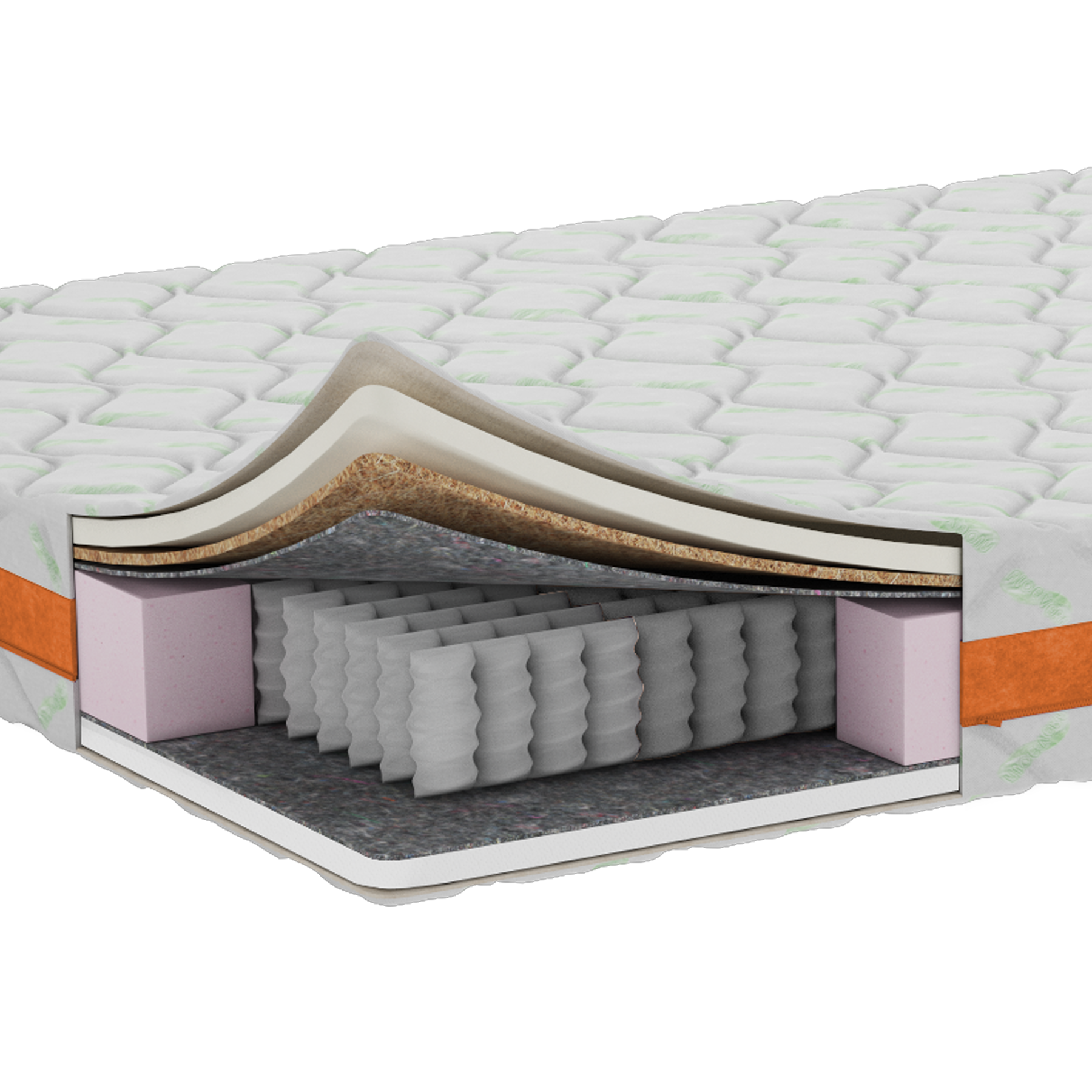 Ортопедичний матрац ORANGE Mild Memory Cocos 160x190 см