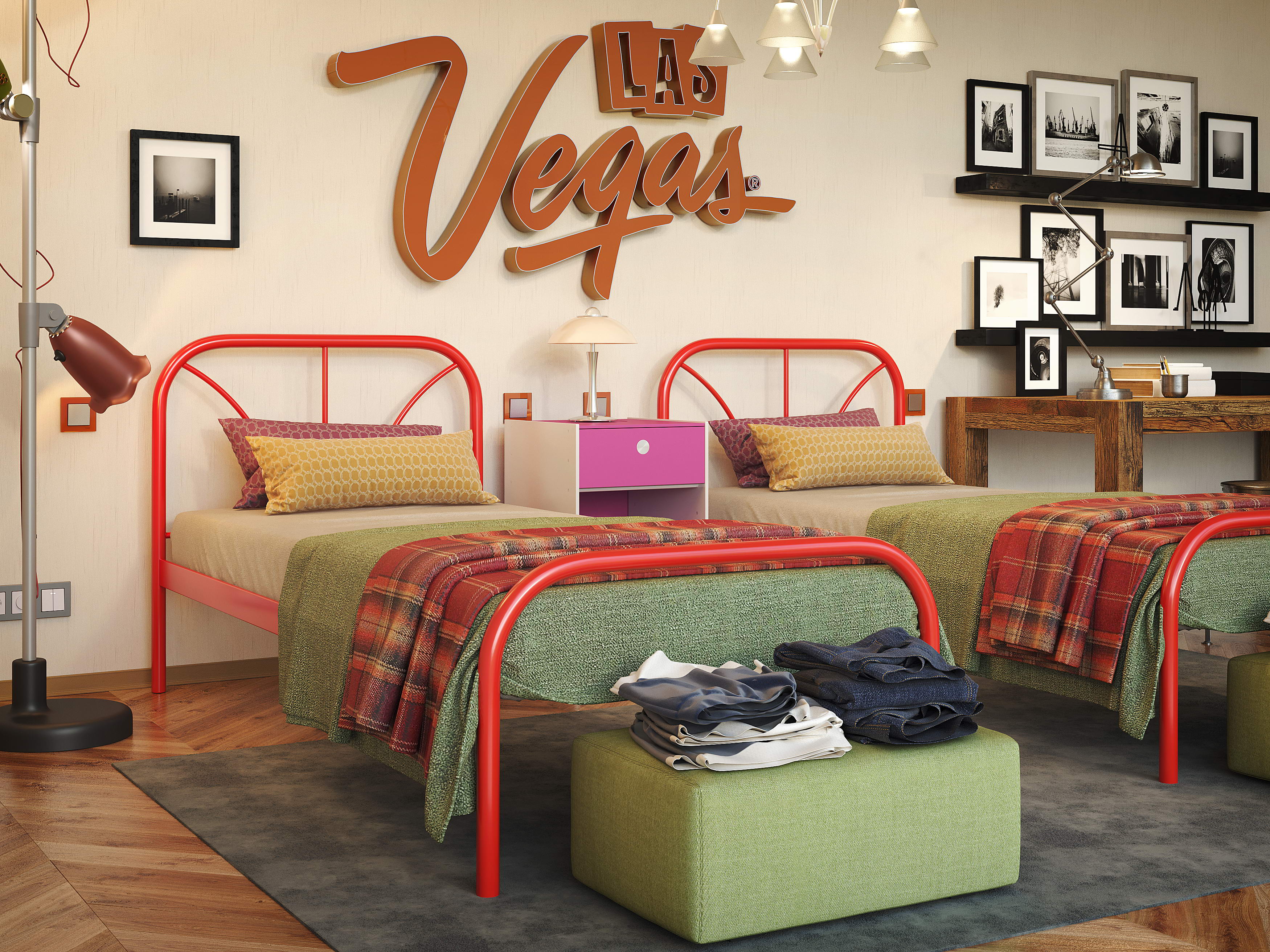 Металеве ліжко Relax 90x200 см Чорний матовий