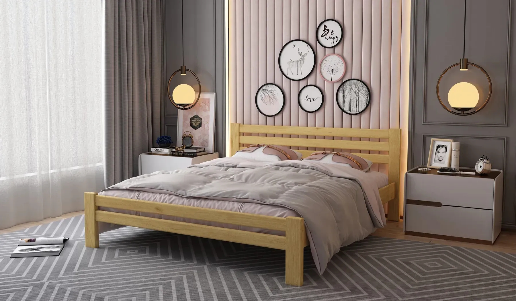 Ліжко Stemma Премєра 140х200, з шухлядами, колір S0530B50G