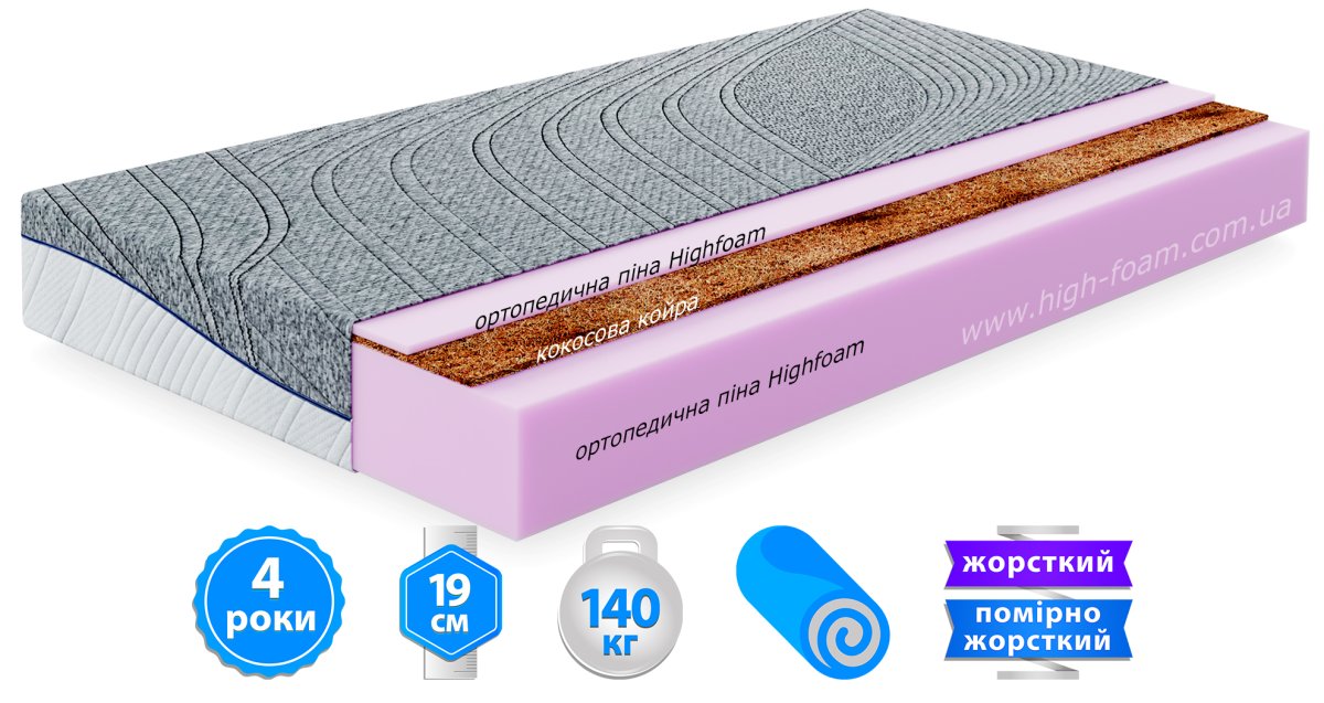 Ортопедичний матрац HighFoam Bellagio Primo  800х2000