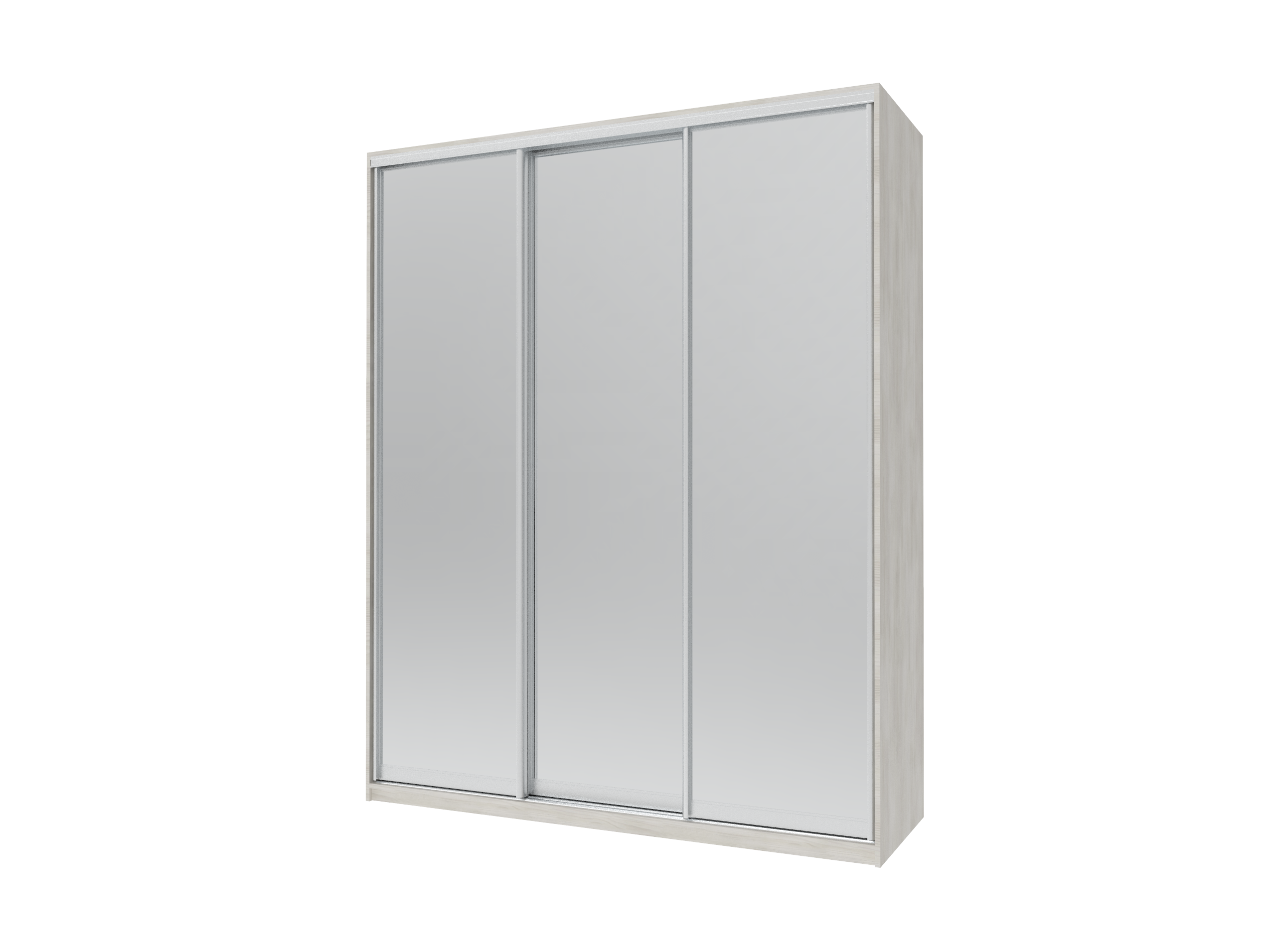 Шафа купе Doros Сіті Лайт Біле дерево 3 Дзеркала 180х60х225