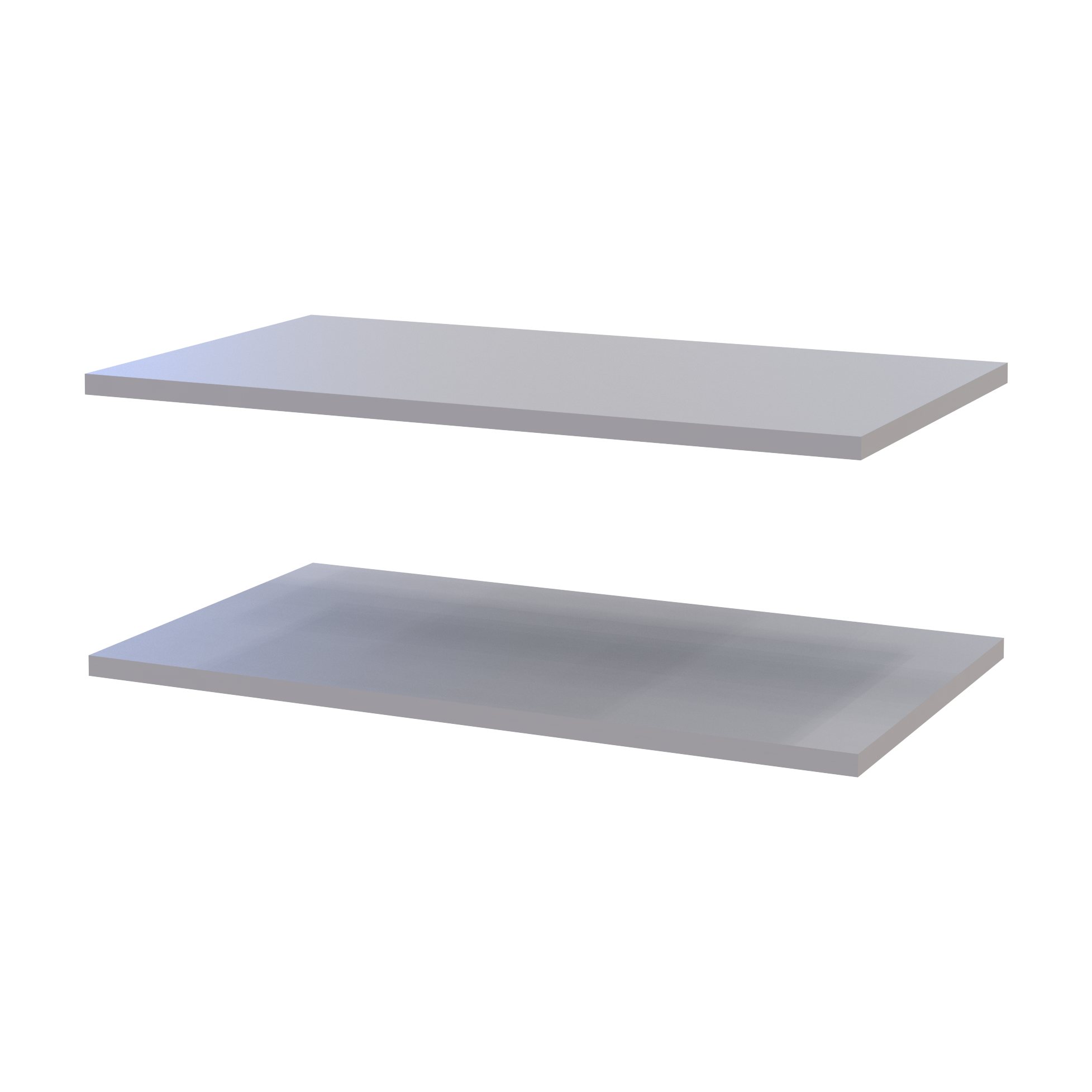 Полиці до тумби (2 шт) Doros Кассель Сірий 61.5х34.5х1.6 (41516228)