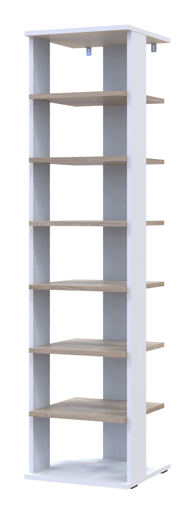 Полиця для взуття Doros Паоло Білий/Дуб Сонома 38.4х38.4х153.4 (41516041)