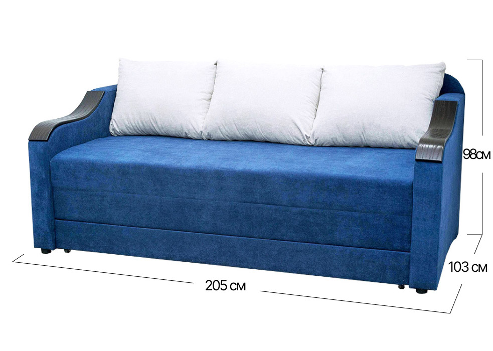 Диван-кровать прямой Люкс №2 | Механизм Выкатной 180x194 см | 205x103x98 см