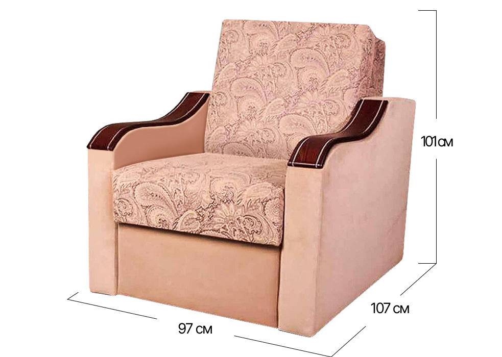 Кресло-кровать Токио №2 - 0,6 | Механизм Аккордеон 60x202 см | 97x107x101 см