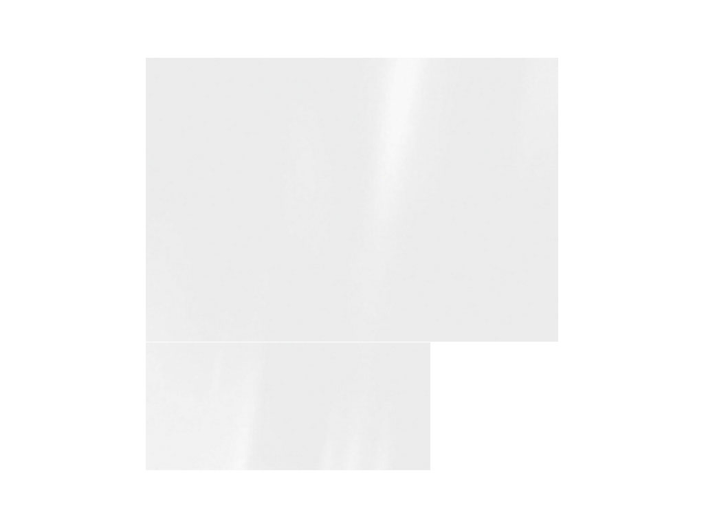 Стільниця кутова Білий глянець Світ Меблів | 87x87 см | 28 мм