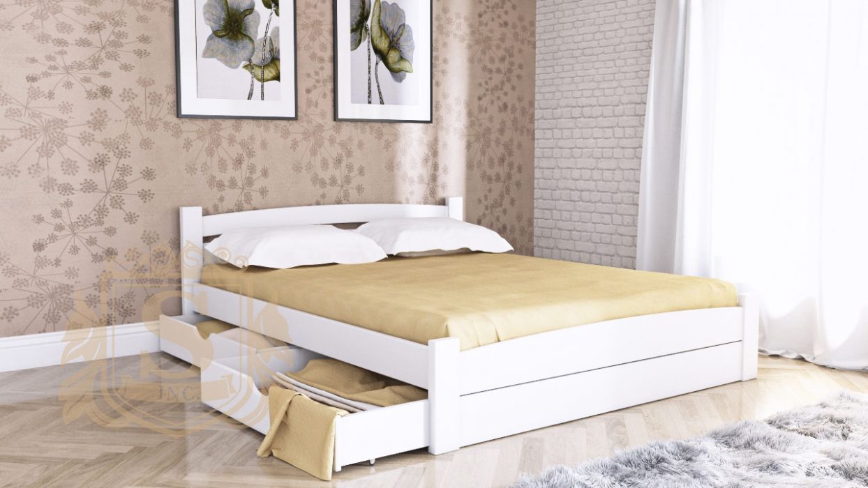 Кровать «Милана» | Белый | с 4 ящиками | 160*200