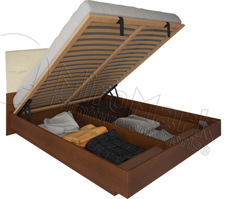 Кровать «Терра (мягкая)» с подъемным механизмом 1,6 | с матрасом pocket spring - Prime (grand)