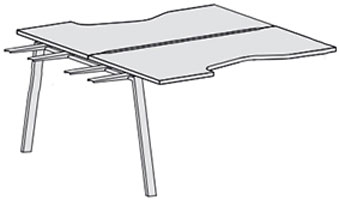 Модуль промежуточный стола письменного углового двухстороннего MN209V2 «Megan» 160