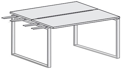 Модуль завершающий стола письменного двухстороннего MN105О3 «Megan» 120