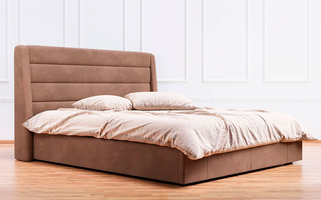 Ліжко мяке з ламелями (крок 6 см) • Рімо • 120х190