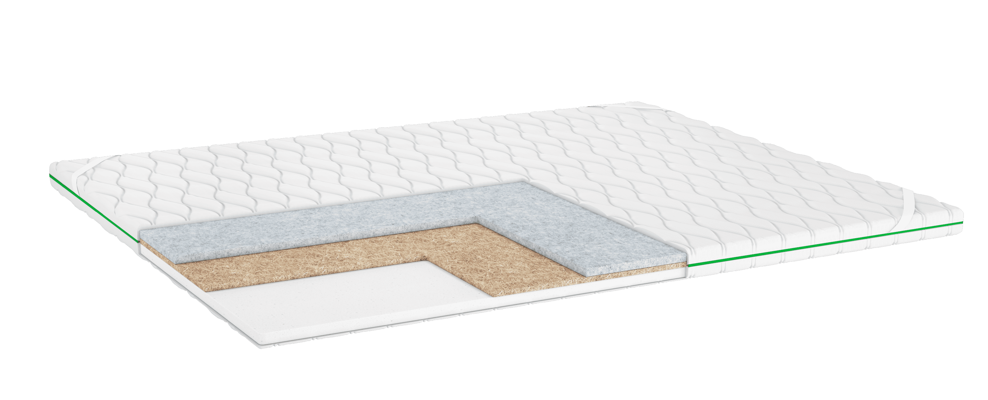 Тонкий матрац-топер Dream Line Luxe Cocos 80х190 см