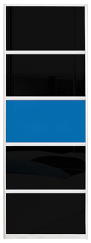 Двері шафи-купе (2д 1300*2200) | комбінований фасад (кольорове скло та/або тоновані дзеркала) | 650*2200