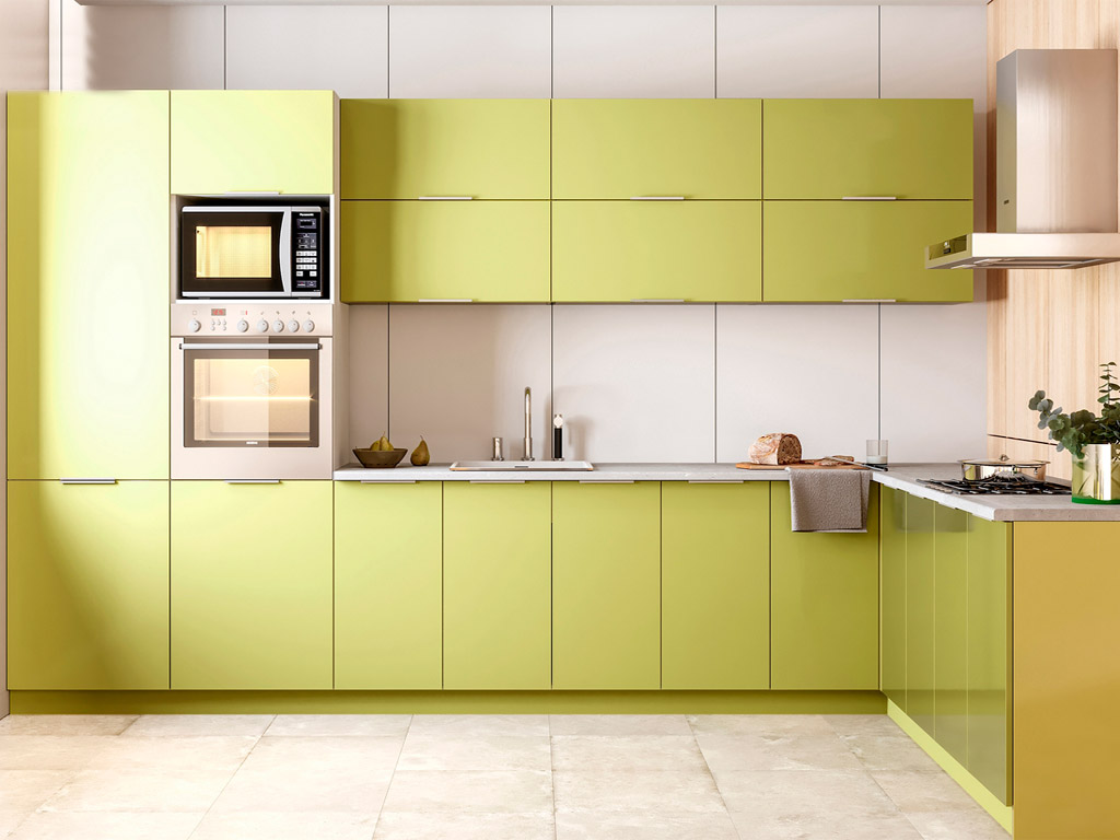 Кухня угловая Орландо ДСП, 180x340 см, Зеленый
