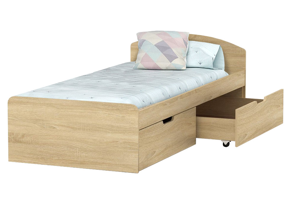 Ліжко односпальне 90+2 • 90x200 см • колір на вибір