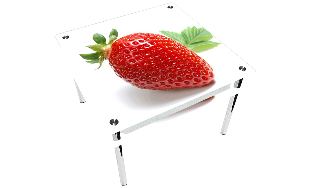 Стол обеденный квадратный «Sweet berry» с проходящей полкой | 70*70
