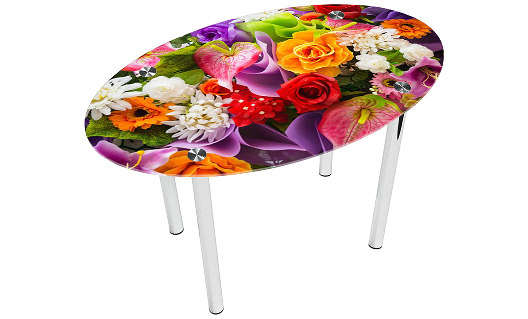 Стол обеденный овальный «Flowers» | 120*75