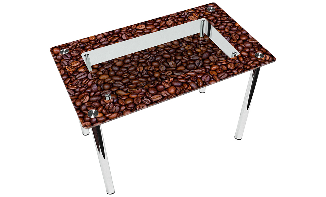 Стол обеденный прямоугольный «Coffee aroma» с полкой  | 120*75