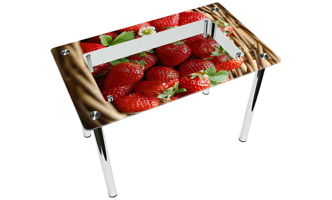 Стол обеденный прямоугольный «Strawberry» с полкой  | 110*65