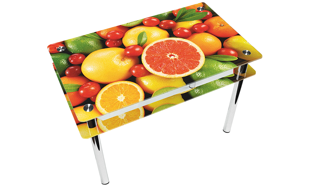Стол обеденный прямоугольный «Fruit» с проходящей полкой | 120*75