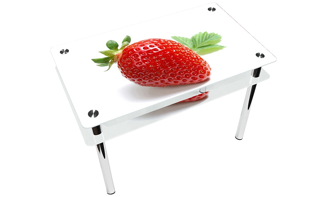 Стол обеденный прямоугольный «Sweet berry» с проходящей полкой | 91*61 Эко