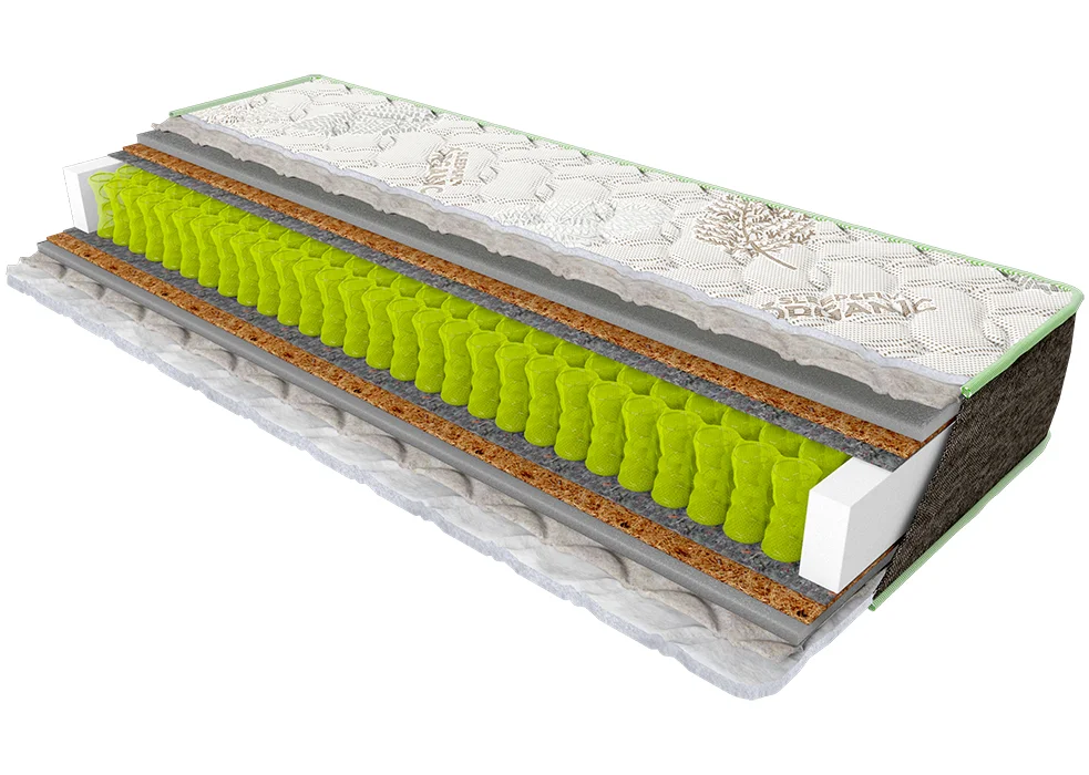 Матрац пружинний Sleep&Fly Organic Omega 150x190x23 см / жорсткий (6265)