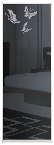 Двері шафи-купе (5д 4800*1800) | тоноване дзеркало + піскоструй | 960*1800