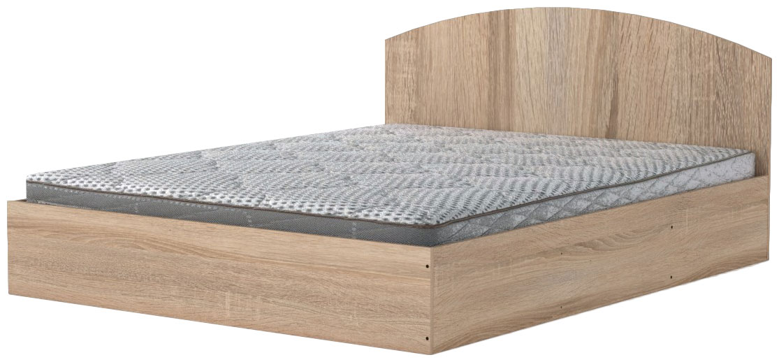Кровать «160» (160x200 см) Дуб Сонома (1644*750*2042мм) | 3-331