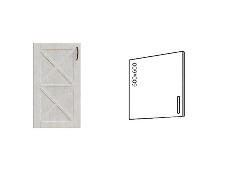 Фасад • Парма • 60*60 • Сіро-білий Д07 + Декор