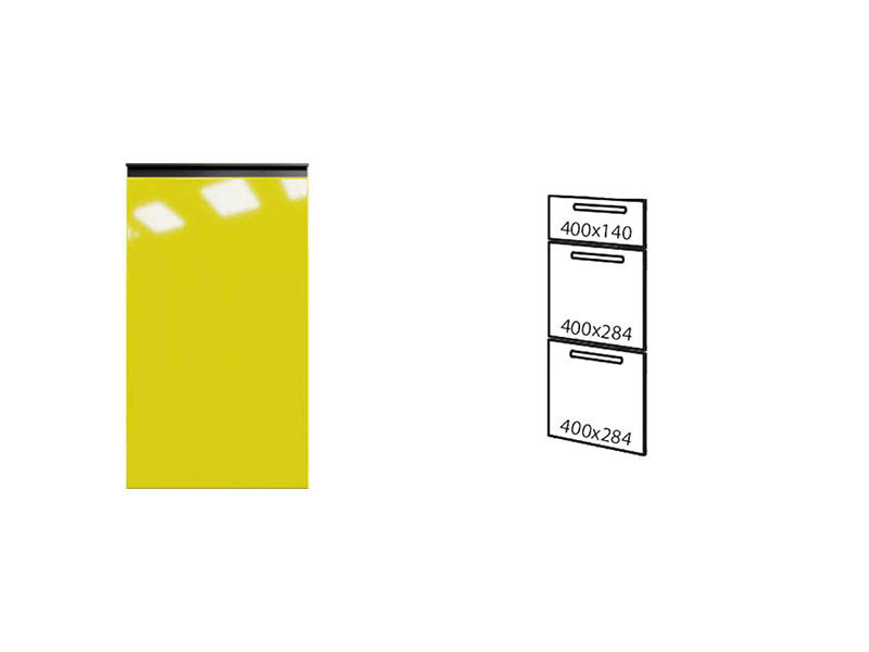 Фасад • Ріолайн • ш 40 (1+2) • Лимон • Профіль чорний