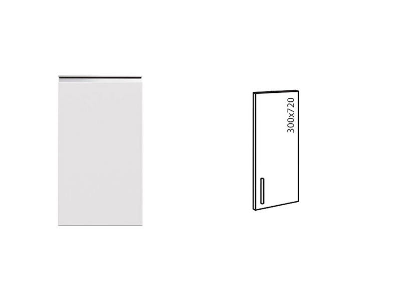 Фасад • Верх • Правий • Ріолайн • 30*72 • Білий М01 • Профіль алюмінієвий