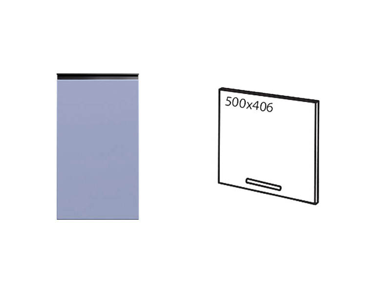 Фасад • Ріолайн • 50*40,6 • Сіро-блакитний М06 • Профіль чорний