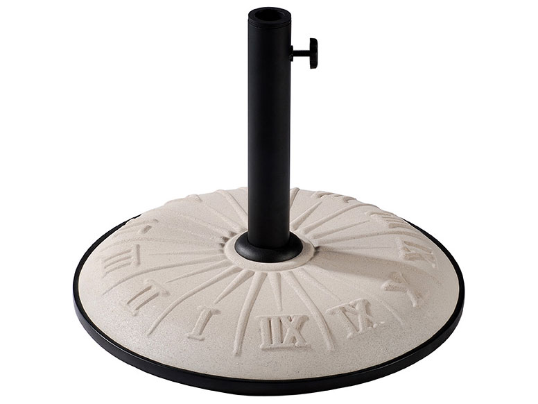 Підставка для парасолі бетон «TE-G1-15» 15 кг | Білий годинник