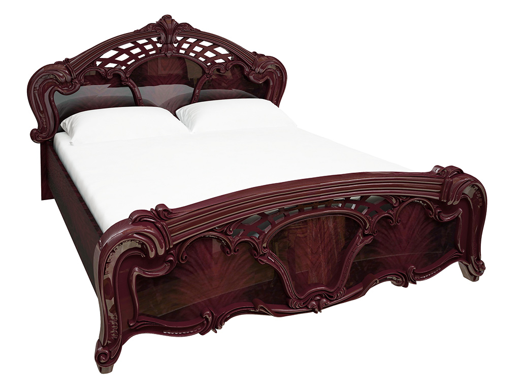 Ліжко Міромарк «Олімпія» 160х200 (З ламелями преміум крок 2,5 см) Перо рубіно