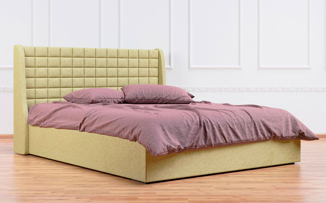 Ліжко мяке з ламелями (крок 2,5 см) • Медіна • 180х200