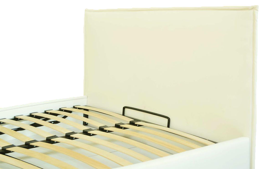 Ліжко біле мяке з механізмом (крок 3,5 см) • Промо • 120х190