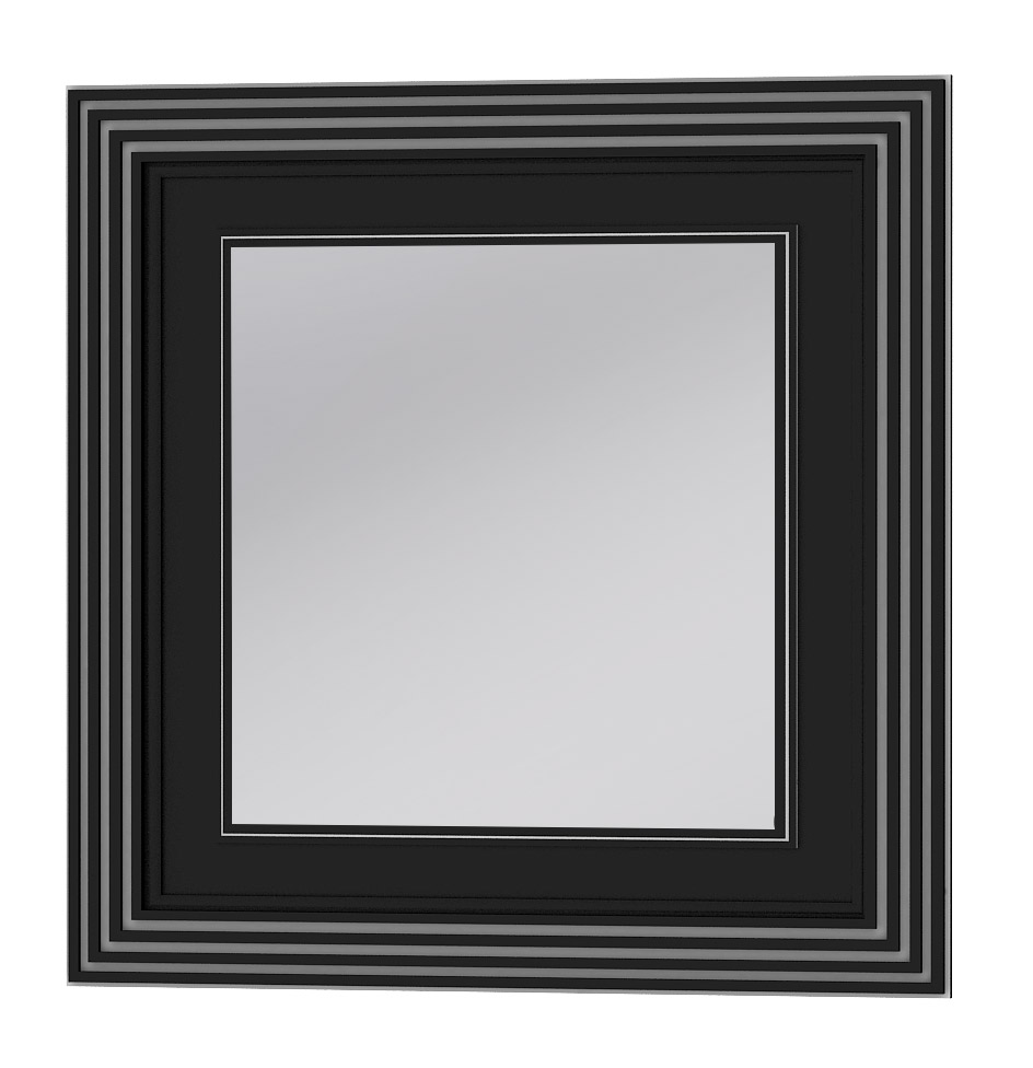 Зеркало TM-80 «Treviso» черный/серебро