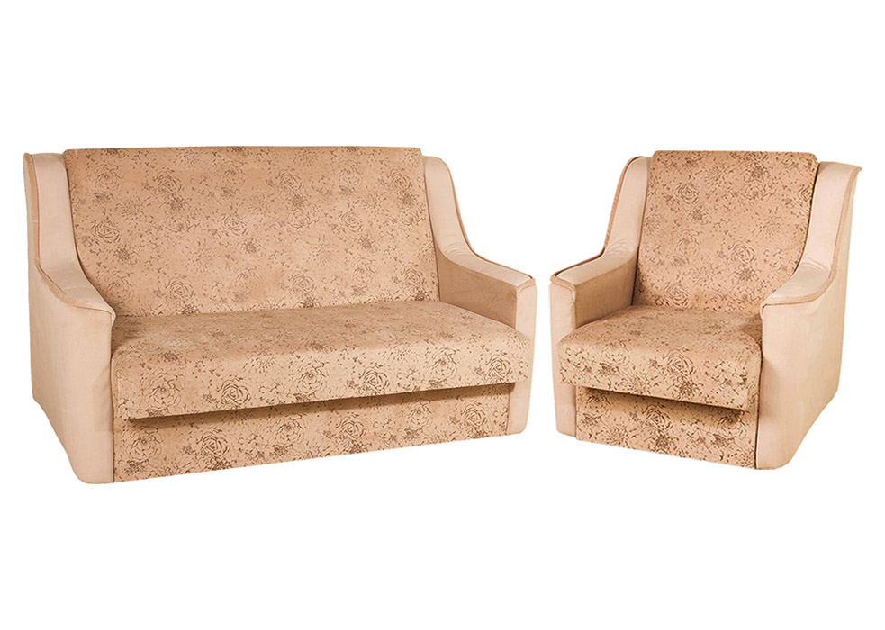 Комплект диван и кресло Американка №1 - 1,1 | Механизм Аккордеон 111x201 см | 235x100x100 см