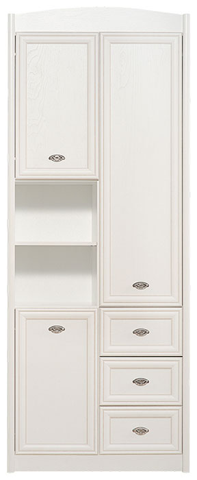 Шкаф комбинированный REG_3D3S «Салерно» Белый