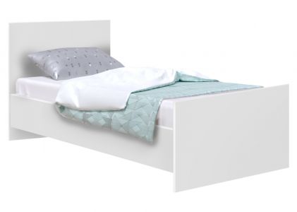 Ліжко односпальне Софіно №1 | Пряме | Біла аляска | 80x200